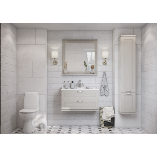 Зеркало Aquaton Леон 800x119x803 дуб белый (1.A186.4.02L.BPS.0)