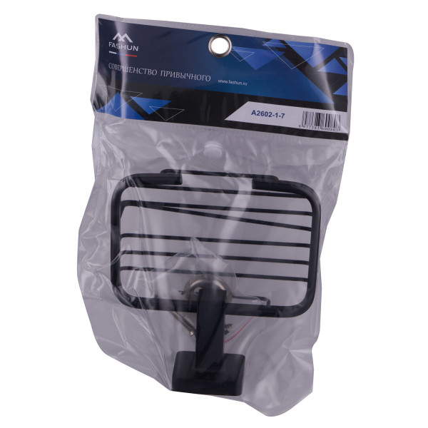 Мыльница Fashun решётчатая L=117 мм H=130 мм цинк. сплав + нерж. сталь черный (A2602-1-7)