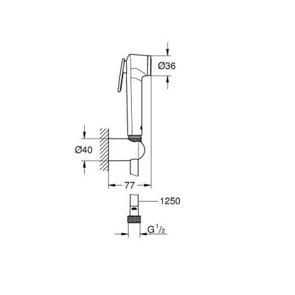 Душ гигиенический Grohe Tempesta-F (27812IL1)