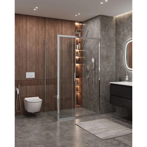 Душевой уголок Cezares Molveno 120x80x195 стекло прозрачное, профиль хром (MOLVENO-AHF-31-120/80-C-CR-IV)