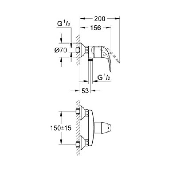 Смеситель для душа Grohe Euroeco (32740000)