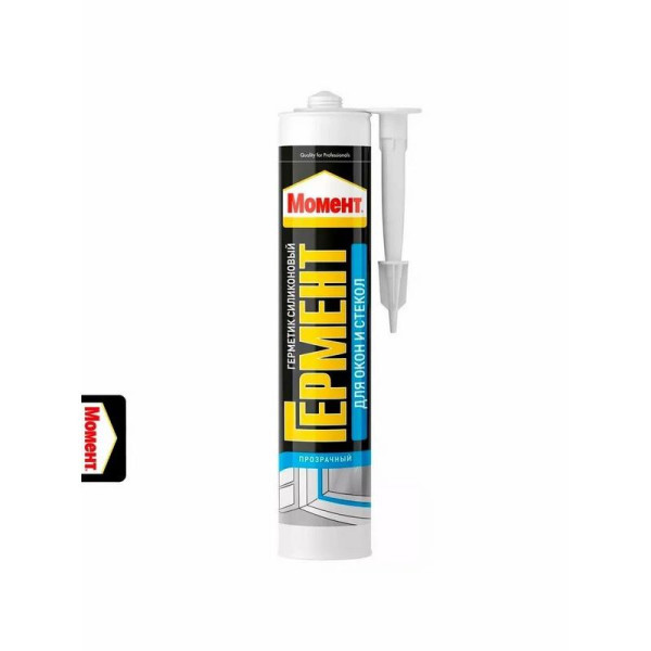 Герметик силиконовый для окон и стекол Момент Гермент 280 мл. (прозрачный) (1997809)