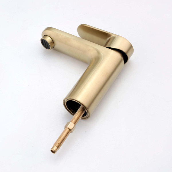 Смеситель для раковины Aquatek Ника золото шлифованное (AQ1812BG) Смеситель для раковины Aquatek Ника золото шлифованное (AQ1812BG)