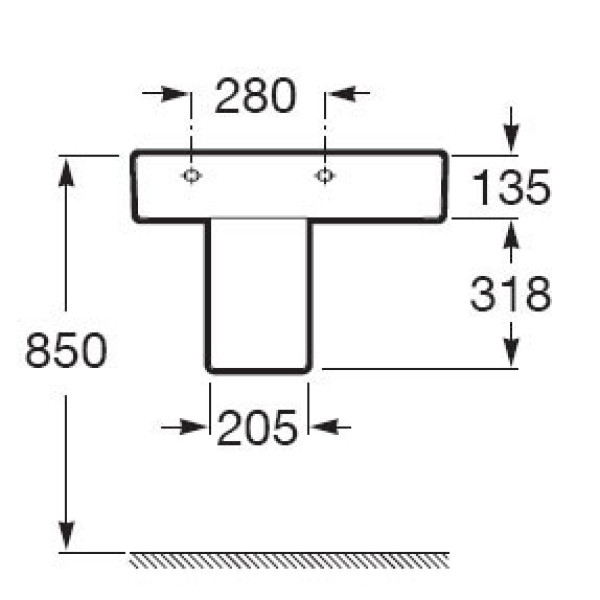 Полупьедестал для раковины Roca Hall (337621000)