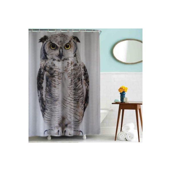 Шторка для ванны текстильная Melodia 180х180 см Сова (MZ-50)