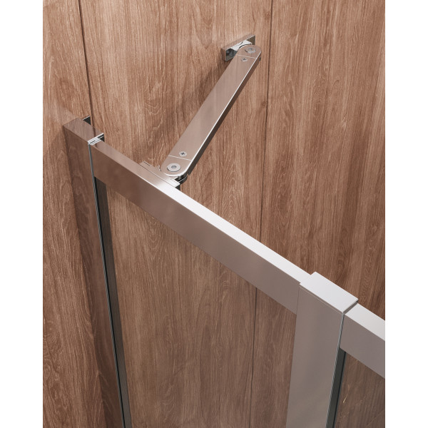 Душевой уголок Cezares Molveno 130x120x195 стекло прозрачное, профиль хром (MOLVENO-RH-11-130/120-C-Cr-IV)