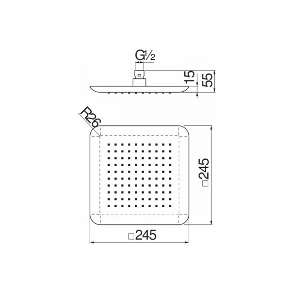 Верхний душ Nobili 24 см черный (AD139/122BM) Верхний душ Nobili 24 см черный (AD139/122BM)