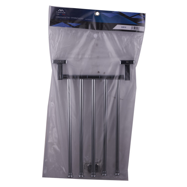 Полотенцедержатель Fashun 5-и реечный поворот. 334х249х60 мм цинк. сплав+нерж. сталь хром (A2615)