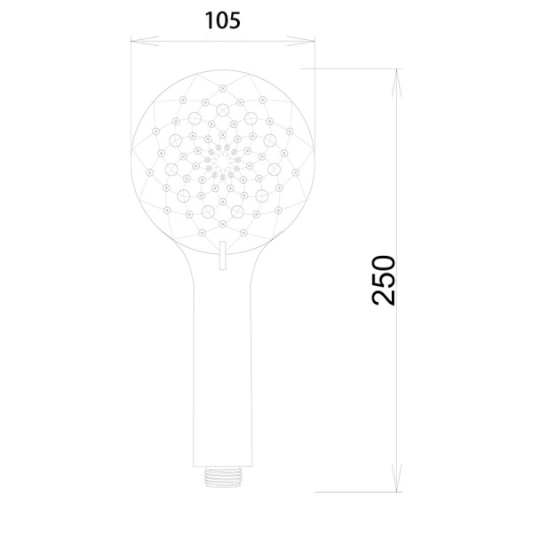 Душевая лейка Melodia Luxe 5 функций d105 хром (MKP26303BL)