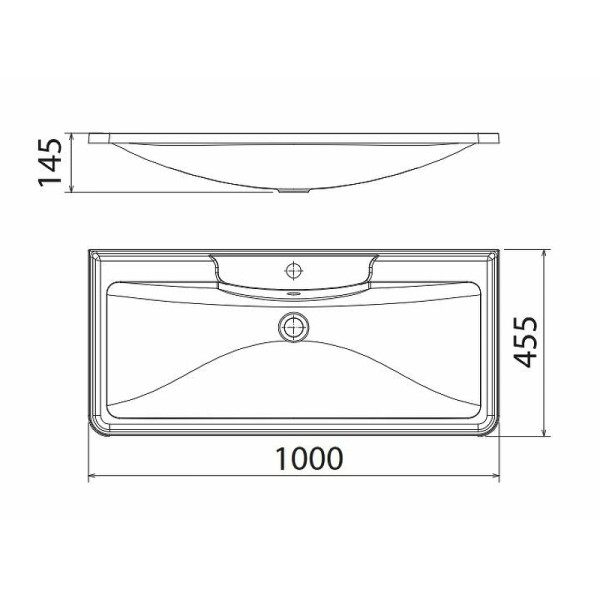 Раковина встраиваемая BelBagno 100 белая (BB1000/455-LV-MR-ALR) Раковина встраиваемая BelBagno 100 белая (BB1000/455-LV-MR-ALR)