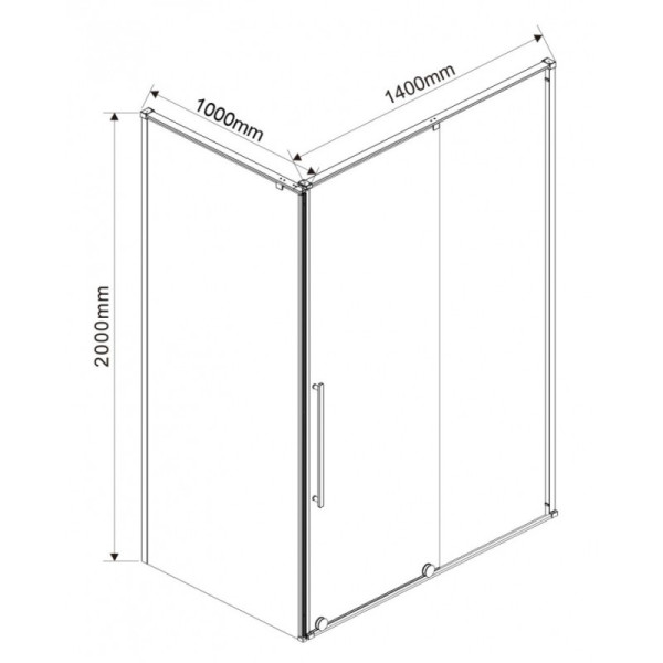 Душевой уголок Vincea Arno VSR-1A 1400х1000х2000 стекло прозрачное, профиль хром (VSR-1A1014CL)