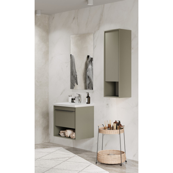 Шкаф подвесной Aquaton Хоуп 332x305x1060 хаки (1.A287.5.03H.P9D.0)