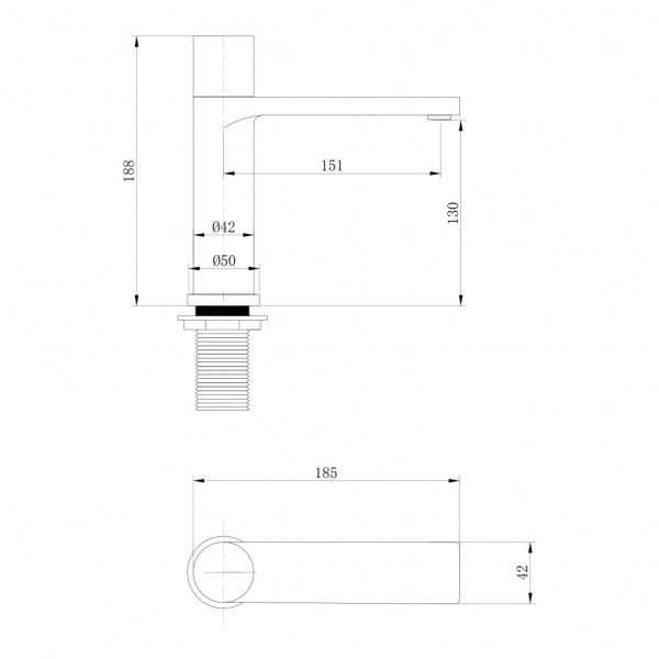 Смеситель для раковины Abber Rund Золотой (AF8710G)