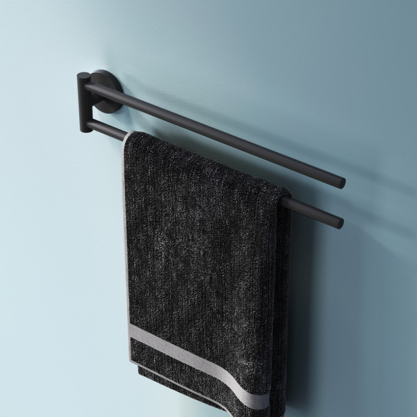 Вешалка двойная-вертушка для полотенец AM.PM X-Joy черный (A85A32622) Вешалка двойная-вертушка для полотенец AM.PM X-Joy черный (A85A32622)