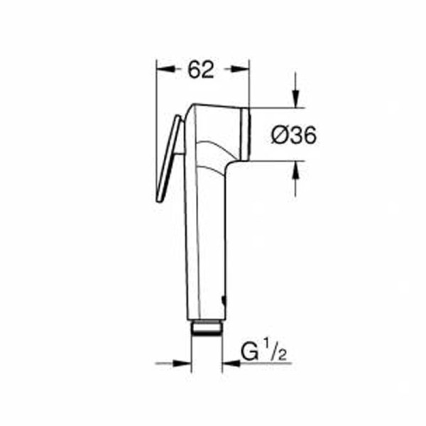 Лейка гигиеническая Melodia Disco хром (MKP24006)