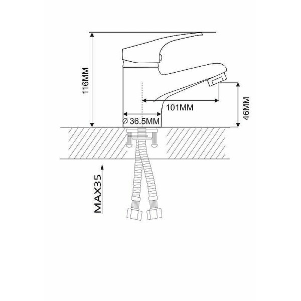 Смеситель для раковины Maxonor (MN1013)