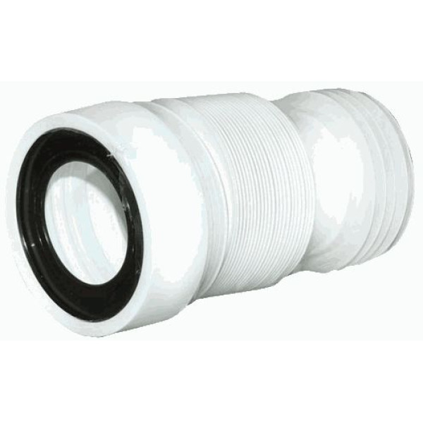 Отвод для унитаза гофрированный АНИ 110 мм. с мягкой манжетой (230-530 мм.) АНИ пласт (K828R)