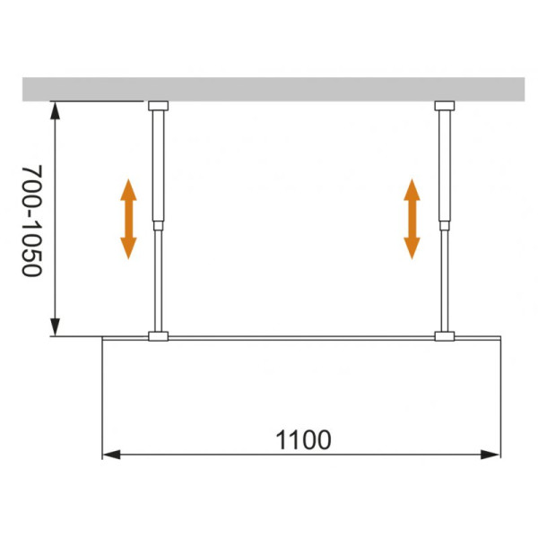Душевая перегородка Cezares Liberta 110x195 стекло тонированное (графит), профиль черный (LIBERTA-L-2-110-GR-NERO)
