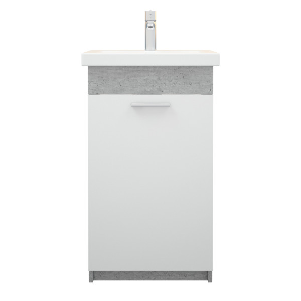 Тумба напольная Melodia Вальс 50 (Como 50) 1 дверь бетон/белая (MFR80040BW)