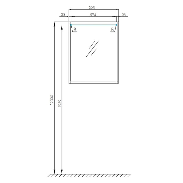 Шкаф зеркальный Aquaton Нортон 65 (1A249102NT010)