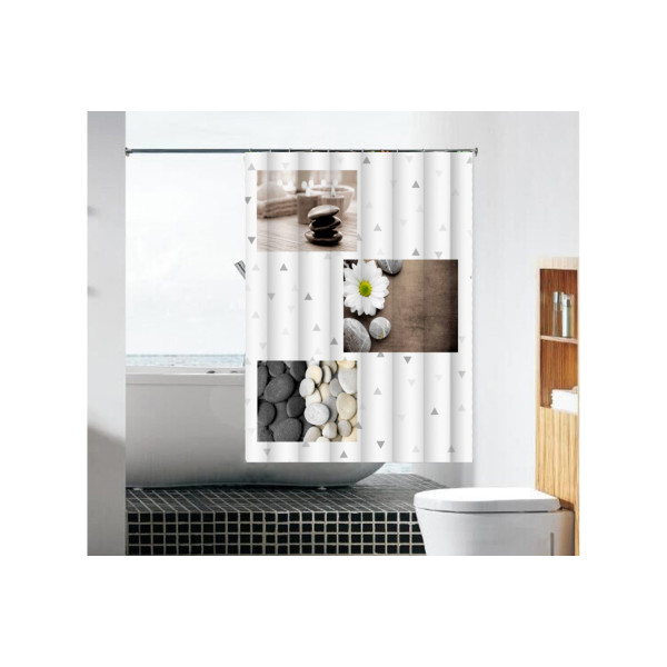 Шторка для ванны текстильная Melodia 180х180 см Чистота (MZ-95)