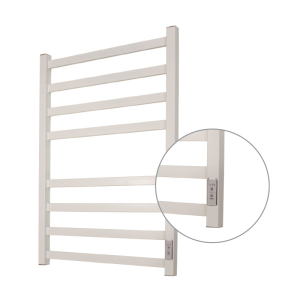 Полотенцесушитель электрический Melodia Moderno Electro 500х800 П8_4x4 cухой ТЭН 129Вт встр.диммер белый (MTRMDE580_wt)