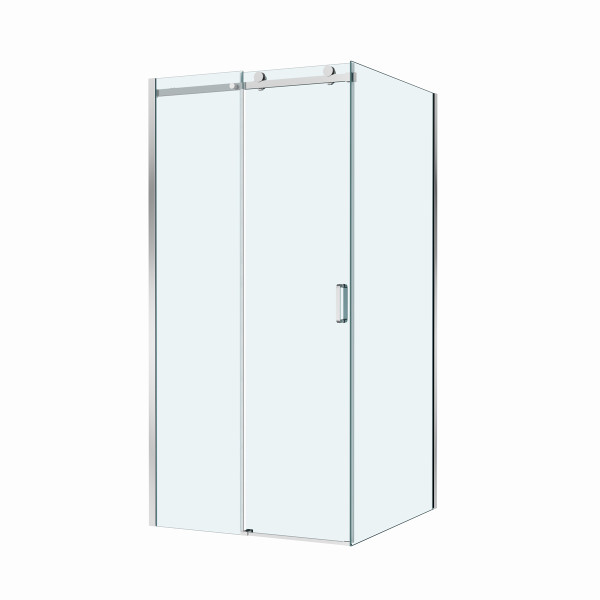 Душевой уголок BelBagno Soft Close-2 100x100x200 стекло прозрачное, профиль хром глянцевый (SOFT_CLOSE-2-A-1-100-C-Cr)