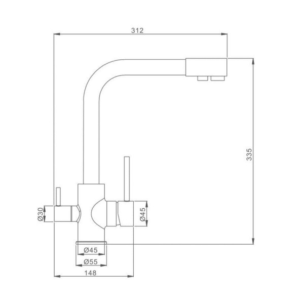 Смеситель для кухни Aquanika Comfort хром (AQC08CR) Смеситель для кухни Aquanika Comfort хром (AQC08CR)