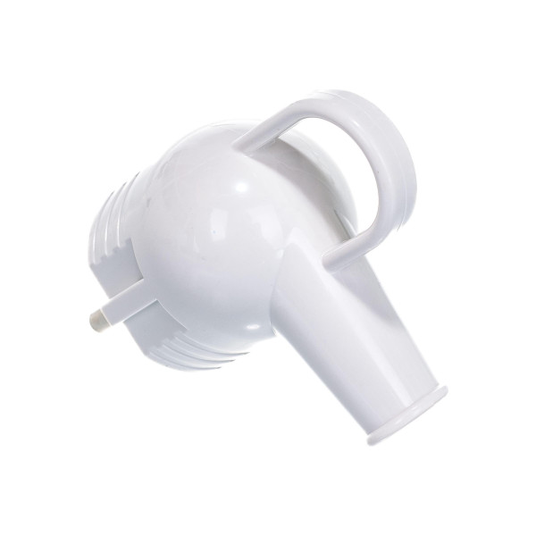 Вилка угловая с заземлением с ручкой Lezard (белая с черным) (715-0203-602) Вилка угловая с заземлением с ручкой Lezard (белая с черным) (715-0203-602)