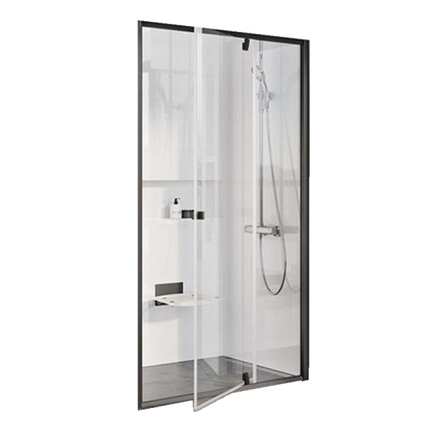 Дверь душевая Ravak Pivot PDOP2-10 100x190 стекло прозрачное, профиль черный (03GA030Z1)