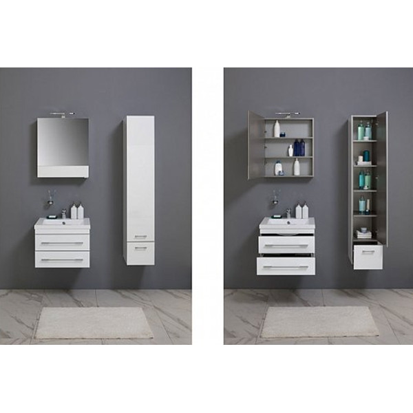 Зеркало-шкаф Aquanet Верона 58x67 белый (00175344)