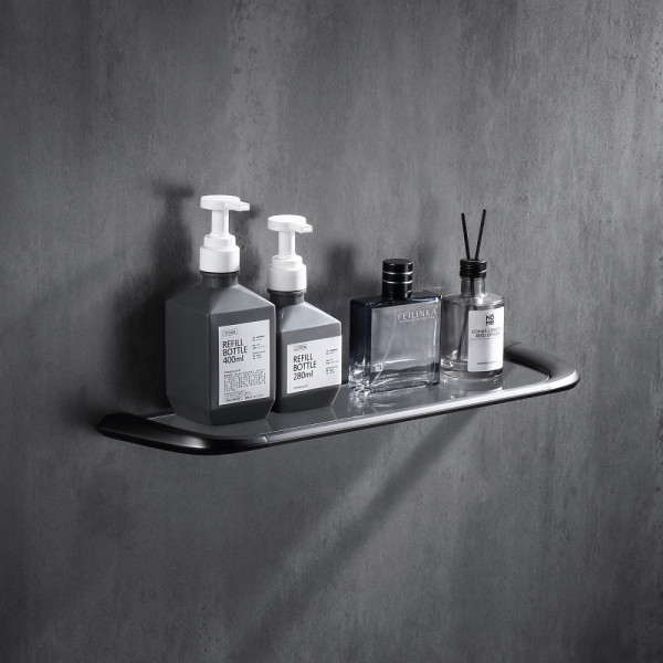 Полка стеклянная Abber Nord никель (AA1555NG) Полка стеклянная Abber Nord никель (AA1555NG)