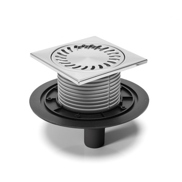 Трап MCH с нижним сливом универсальный DN40 решетка нерж. 150х150 (г/з+с/з) Трап MCH с нижним сливом универсальный DN40 решетка нерж. 150х150 (г/з+с/з)