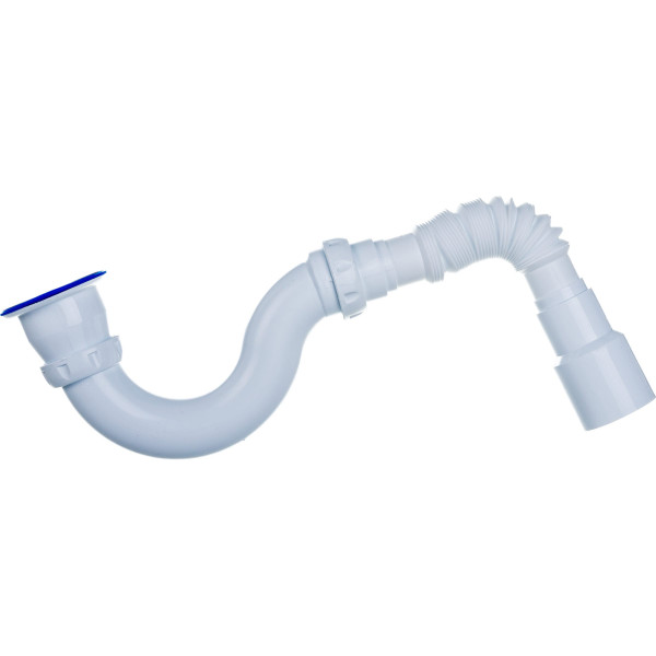 Сифон для душевого поддона прямоточный с выпуском 1 1/2"x40 с н/ж чашкой с гибким отводом 40x40/50 Unicorn G32