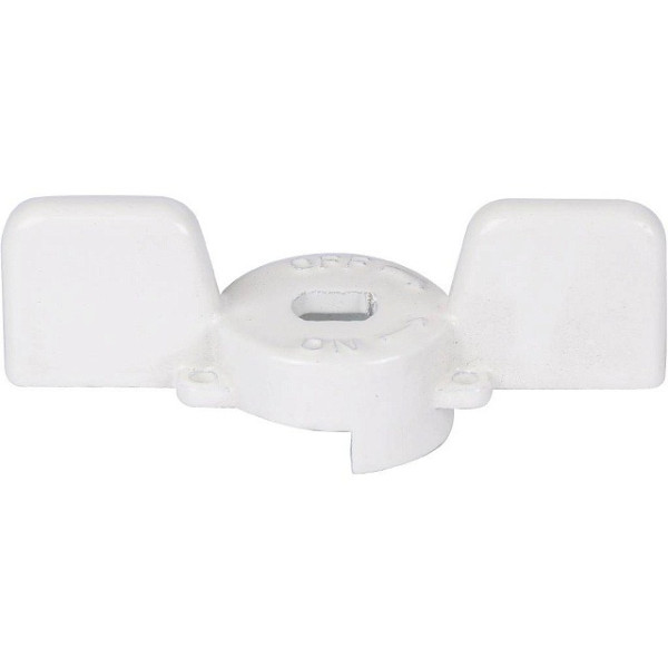 Ручка-бабочка для шарового крана Stout 1" - 1 1/4" (белая) (SVB-BUT-1114-01)