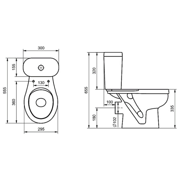 Унитаз-компакт детский Santek Каспер арматура стандарт: 1-реж. с сиденьем белым полипропилен белый (1WH501741)