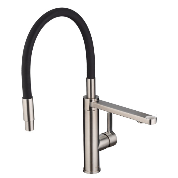Смеситель для кухни Swedbe Selene Plus с каналом для фильтрованной воды с гибким изливом нержавеющая сталь/черный (8640) Смеситель для кухни Swedbe Selene Plus с каналом для фильтрованной воды с гибким изливом нержавеющая сталь/черный (8640)