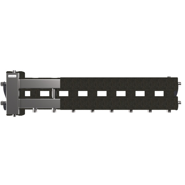Коллектор балансировочный Gidruss BMSS-60-5D.EPP (до 60 кВт, вх. G 1", 4+1 контура G 1", 4D-кронштейны K.UMS, EPP-термоизоляция, нерж ст.)
