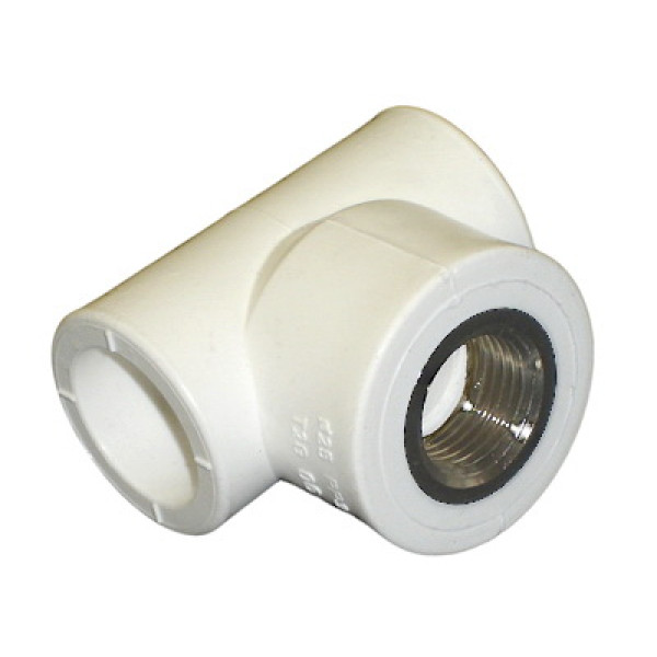 Тройник переходной PP-R 20*1/2"В*20 "Pilsa" (белый, латунь) (80540) Тройник переходной PP-R 20*1/2"В*20 "Pilsa" (белый, латунь) (80540)