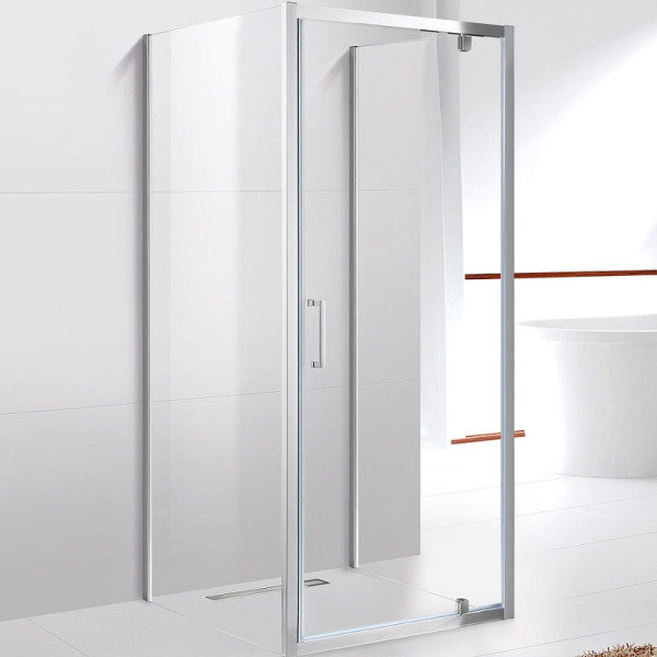 Душевой уголок Cezares Molveno 90x80x195 стекло прозрачное, профиль хром (MOLVENO-BA2-90/80-C-Cr-IV)