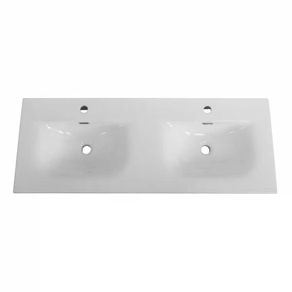 Раковина мебельная Uno BelBagno 121x46 белая глянцевая (BB-8099-120-2)