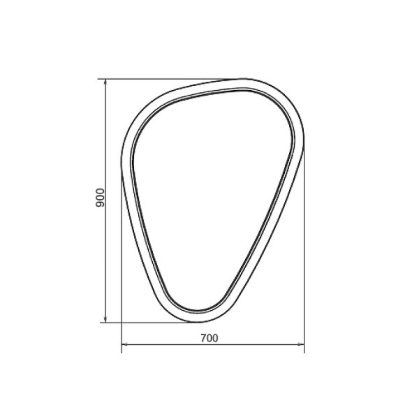 Зеркало с подсветкой Comforty Олеандр 700x30x900 (00-00014342)