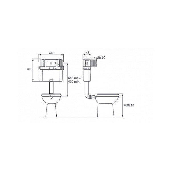 Бачок скрытого монтажа Jacob Delafon без клавиши смыва (E4324-NF) Бачок скрытого монтажа Jacob Delafon без клавиши смыва (E4324-NF)