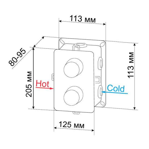 Душевая система RGW Shower Panels встраиваемый хром (50140801-01) Душевая система RGW Shower Panels встраиваемый хром (50140801-01)