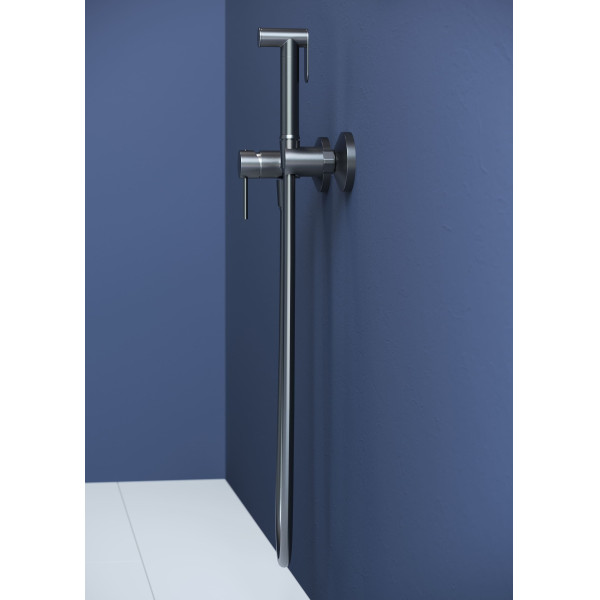 Смеситель с гигиеническим душем RGW Shower Panels серый Brush (581408215-11)