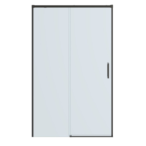 Душевая дверь Cezares Plane 121x195 стекло прозрачное, профиль сталь оружейная (PLANE-BF-1-120-C-GM)