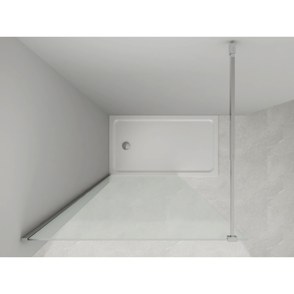 Душевое ограждение Loranto Walk-In 90x200 стекло прозрачное, профиль черный матовый (CS-W04B-90) Душевое ограждение Loranto Walk-In 90x200 стекло прозрачное, профиль черный матовый (CS-W04B-90)
