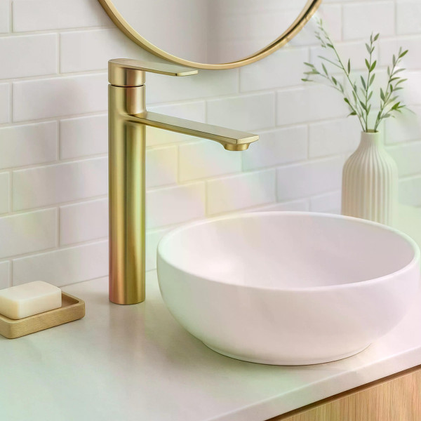 Смеситель для раковины Rea Storm золото матовое (REA-B7962) Смеситель для раковины Rea Storm золото матовое (REA-B7962)