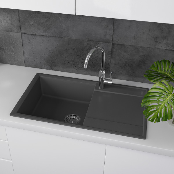Мойка для кухни врезная Lemark Imandra 840 840x500 антрацит (9910031)