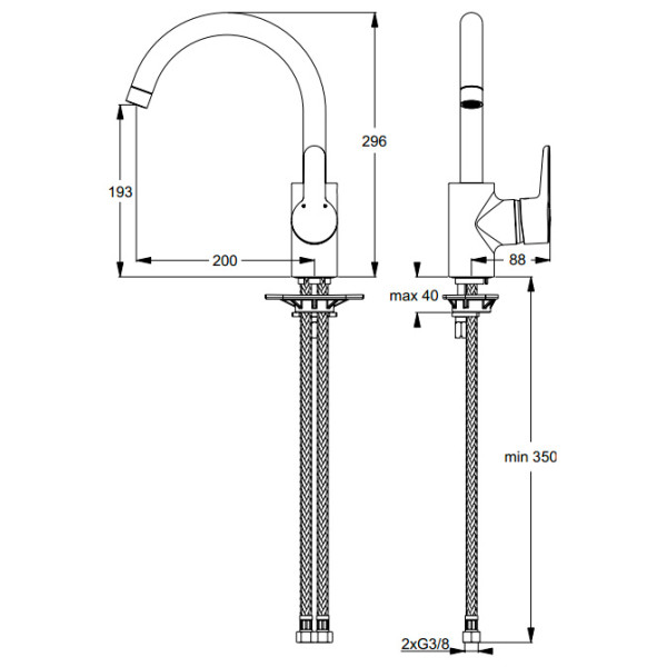 Смеситель для кухни Ideal Standard Connect new (B9932AA)